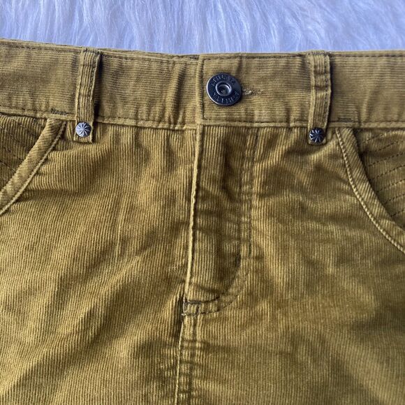 Athleta Skirt Sz 6 Kaleidoscope Corduroy Mini Mustard Olive Pockets Summer Cute - Picture 3 of 10